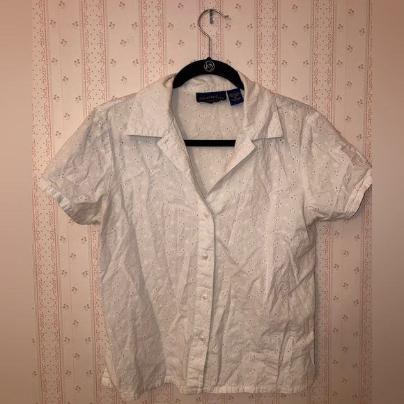 Vintage Charter Club button down shirt! Size 6 petite - Picture 2 of 5